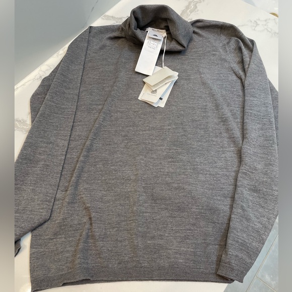 Max Mara Saluto Virgin Wool Turtleneck Top Sweater L - Picture 14 of 16